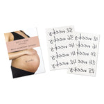 Belly Milesone Tattoos - Birth and Babe Apparel